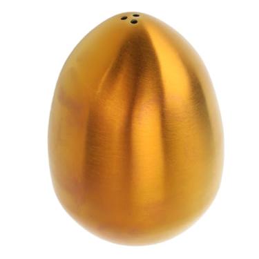 Imagem de Dispensador em forma de ovo, 3 furos, aço inoxidável, sal e pimenta, coqueteleira, garrafa de condimentos, dispensador de tempero para churrasco para curry em pó, pimenta em pó (vermelho)