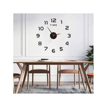 Imagem de Super Relógio Parede Grande Tipo 3D Luxo Adesivo Decoração
