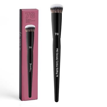 Imagem de Pincel de maquiagem profissional 78, preto, cerdas sintéticas, formato de cúpula densa para contorno, escultura, mistura