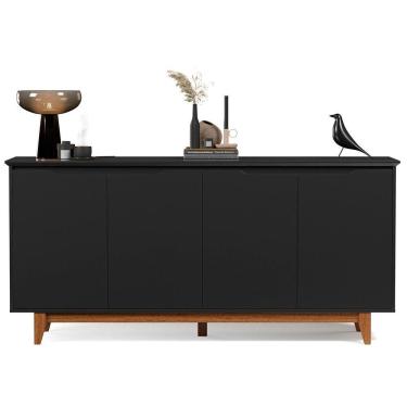 Imagem de Buffet Aparador 4 Portas Flop Preto - Casa Chick