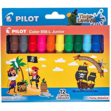 Imagem de Caneta Hidrografica Color 850-L Junior 12 Cores Pilot