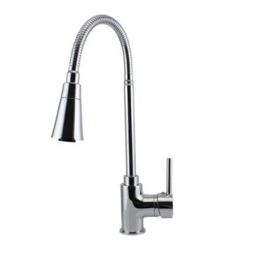 Imagem de Torneira Cozinha Monocomando Misturador Com Tubo Flexível Cromado 2 Ja