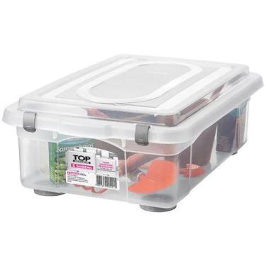 Imagem de Caixa Organizadora Sanremo Plástica 28,2 Litros Com Tampa Referência 9