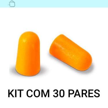 Imagem de Protetor Auricular 3M Espuma Ouvidos Abafador 30 Pares, Laranja, 20