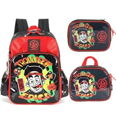 Imagem de KIT MOCHILA LANCHEIRA ESTOJO ESCOLAR MENINO BY ENALDINHO-Masculino