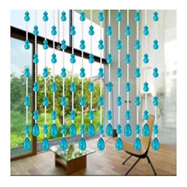 Imagem de Cortinas de porta com contas de 20 fios para portas cortina de cordão de contas de cristais para divisórias de quarto tela feita à mão para casa corredor restaurante tela, 4 cores opcionais (cor: C