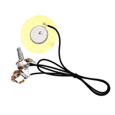 Imagem de Transdutor Piezo de Metal 50mm com Amplificador Pré-fioado para Guitarra Mandolina Violino Ukulele Banjo e Instrumentos Corda Acessório Fácil Instalar Elimina Interferências Sons Externos