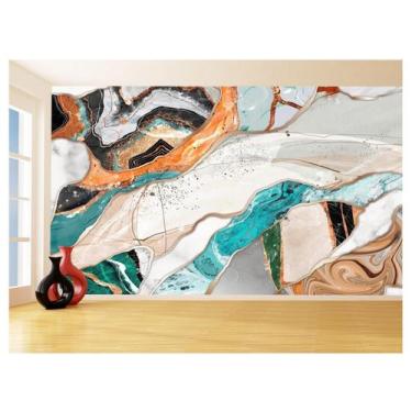 Imagem de Papel De Parede 3D Estilo Marmore Tintas Cores 3,5M Mbr83 - Você Decor