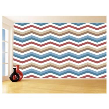 Imagem de Papel De Parede 3D Sala Chevron Zig Zag Listras 3,5M Zig74 - Você Deco