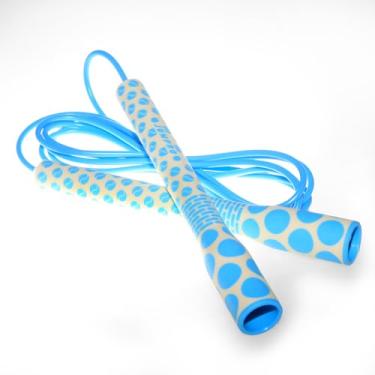 Imagem de Corda de pular para exercícios físicos – leve, ajustável, livre de emaranhados, excelente controle de linha para cardio boxe, crossfit, exercícios de treinamento para todas as idades e gêneros (luxo