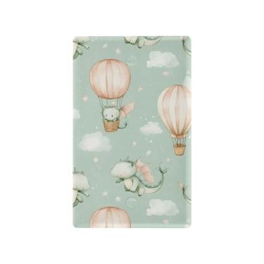 Imagem de SEHANY Capa de parede de tomada dupla de dinossauro engraçado, tamanho padrão e à prova de calor, placas decorativas para decoração de escritório doméstico (11,5 cm x 7 cm)