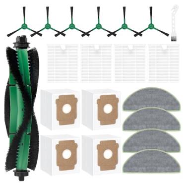 Imagem de Pacote com 20 peças de reposição para aspirador de pó iRobot Roomba 105 Combo/105 + 105 Vac/104 Combo/Q052, 1 escova principal, 6 escovas laterais, 4 filtros HEPA, 4 sacos de vácuo, 4 peças e