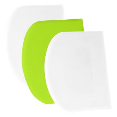 Imagem de SURDOCA Raspador de massa raspador de bancada - Raspador de tigela flexível de plástico 3P 27 x 17 cm, raspador de bolo com bordas afiadas e ângulos. Ferramentas de decoração de assadeiras