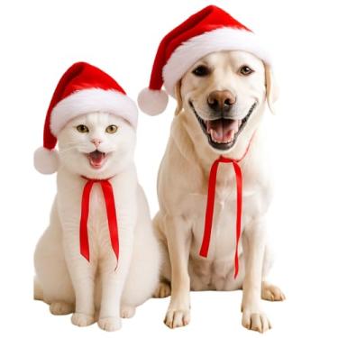 Imagem de Chapéu Natalino Para Cães e Gatos Gorro Papai Noel Pet, Touca Natalina Pet(2)