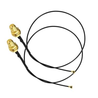 Imagem de SZSAUTO Cabo de antena WiFi de montagem anteparo 30 cm 30.5 cm (pacote com 2) RP-SMA fêmea para cabo M.2 NGFF para Intel AX200NGW 8265AC 9560AC 8265NGW 7265AC M.2 NGFF adaptador de placa de rede sem