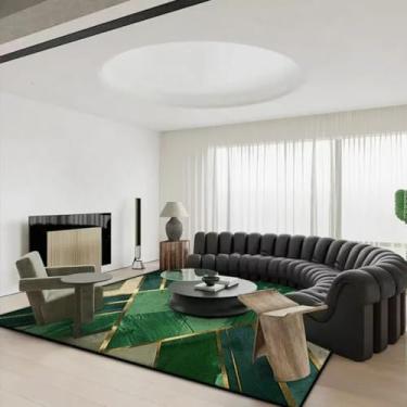 Imagem de Tapetes decorativos estilo casa, sala de estar, antiderrapantes, laváveis, para sala de jantar, macios e personalizáveis, para sofá e mesa (entre em contato conosco/JH023-Flannel-1)