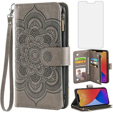 Imagem de Asuwish Capa carteira compatível com iPhone 12 Pro Max 6.7 e protetor de tela de vidro temperado flip porta-cartões capa de celular para iPhone12promax 5G i 12s Plus iPhone12 12pro Promax mulheres