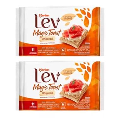 Imagem de Torrada Lev Magic Toast Original Cereais Marilan 110g kit 2