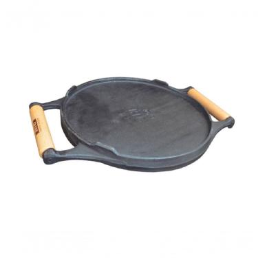 Imagem de Chapa Dupla Face Redonda De Ferro Fundido - Lisa/Frisada