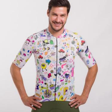 Imagem de Camisa Ciclismo Masculina New Sport Marcio May Paint, 3G, Colorido