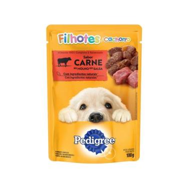 Imagem de Ração Úmida Pedigree Sachê Sabor Carne ao Molho para Cães Filhotes 100