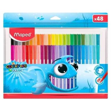 Imagem de Caneta Hidrográfica Colorpeps Ocean Polvo Com 48 Cores Maped