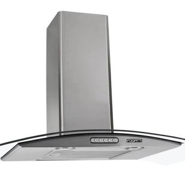 Imagem de Coifa De Parede Depurador Exaustor Inox 90cm Fogatti Vidro Curvo, 110V