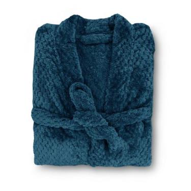 Imagem de Roupão Masculino Plush Pollo Flannel Manga Longa Macio Appel Tamanho:G