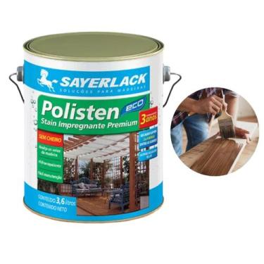 Imagem de Verniz Polisten Base Água Acqua Eco 3,6lt Sayerlack Cores, Mogno Inglê