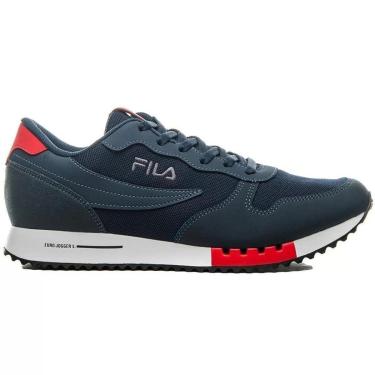 Imagem de Tênis Fila Euro Jogger 44 Masculino - Azul e Vermelho-Masculino