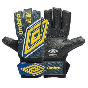 Imagem de Luva de Goleiro Umbro Astro Society Unissex, 10/g, Marinho, Amarelo