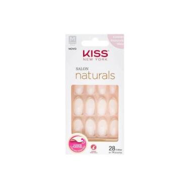 Imagem de Unhas Postiças Kiss NY Salon Natural Amendoada Média 28un