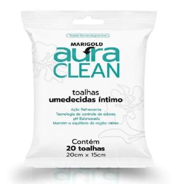 Imagem de Toalha Umedecida Marigold Aura Clean Íntimo com 20 Unidades
