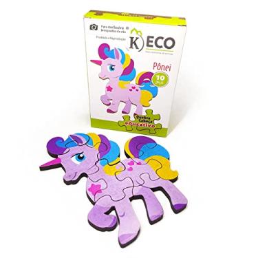 Imagem de Quebra-Cabeça de Unicórnio 10 Peças - Keco