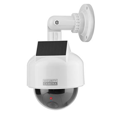 Imagem de ASHATA Câmera de segurança Dome Dummy Camera Interno/Externo Realista Câmera Solar Piscando Luz LED para Casa/Armazém/Lojas