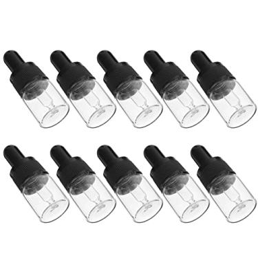 Imagem de Healifty 10 pçs frascos conta-gotas de óleo essencial 5 ml frascos vazios conta-gotas transparentes com conta-gotas de olhos pretos para líquidos recipientes de cosméticos