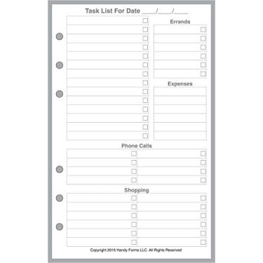 Imagem de Planners and Organizers for The Franklin Covey Compact Size or Personal Wide Notebook, Daily Task Planner (To-Do, Expenses, Shopping)