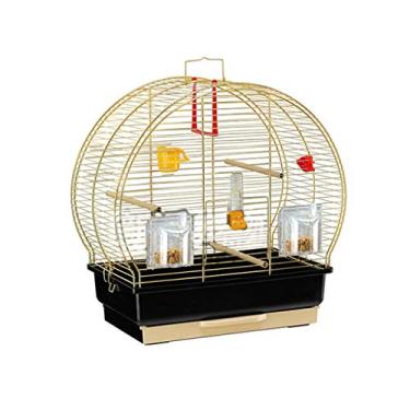 Imagem de KIZQYN Gaiolas de pássaro de aço inoxidável gaiola de papagaio grande pombo gaiola de pássaro de metal portátil pequeno pássaros gaiola de viagem animal de estimação casa gaiola de voo (Cor: A)