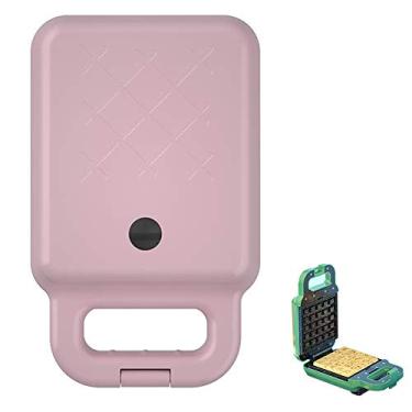 Imagem de Yajun Mini sanduicheira doméstica pequena 550 W máquina de café da manhã torrador luz máquina de alimentos máquina de waffle rosa