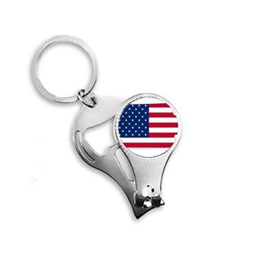 Imagem de Iowa USA mapa estrelas listras formato bandeira anel alicate chaveiro abridor de garrafa cortador