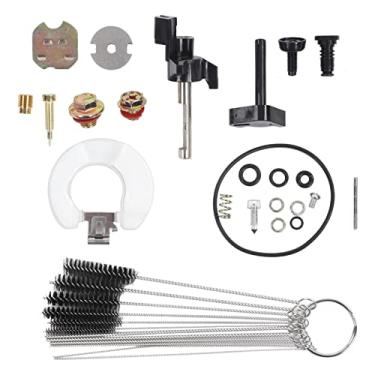 Imagem de Kit de reparo de carburador, conjunto de substituição de cortador de grama de plástico de ferro e cobre com escova de limpeza adequado para GX160 e GX200