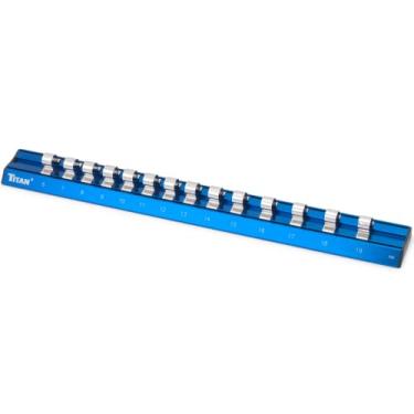 Imagem de Titan 38098 Trilho de soquete de alumínio magnético métrico de 3/8"