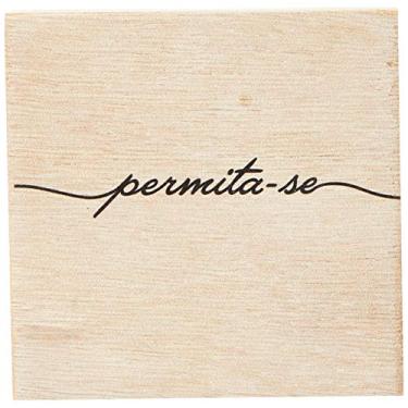 Imagem de Arte Maníacos Bloco em madeira Permita-se - 15x15cm