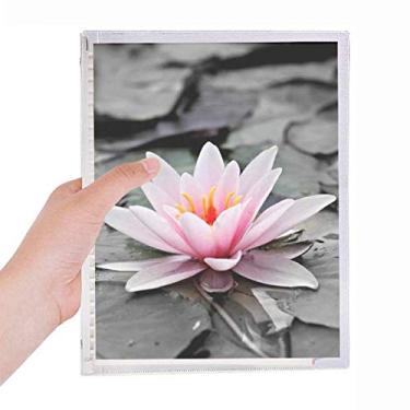 Imagem de Caderno de flores rosas de lótus vermelho folha solta diário recarregável artigos de papelaria
