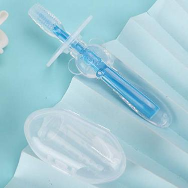 Imagem de Escovas de dentes, escova de dentes infantil, escova de dentes de bebê, macia para casa de bebês (azul)