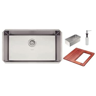 Imagem de Cuba Tramontina Quadrum Undermount 70x40 94000172 Aço Scotch Brite com Acessórios