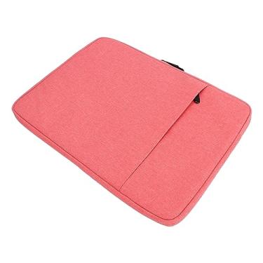 Imagem de Capa para laptop, capa protetora de 2 vias com zíper resistente à abrasão, múltiplas camadas para notebook de 14,1 polegadas e 15,4 polegadas (rosa)