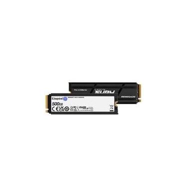 Imagem de SSD 500GB Kingston Fury Renegade, com Dissipador, PCIe 4.0 NVMe M.2, Gen4x4, Leitura: 7300MB/s e Gravação: 3900MB/s, Preto, compatível com o PlayStation 5 - SFYRSK/500G