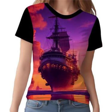 Imagem de Camisa Camiseta Estampada Steampunk Navio Embarcação Hd 2 - Enjoy Shop