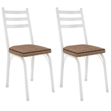 Imagem de Kit 2 Cadeiras Tubular Nara 141 de Aço Cromo